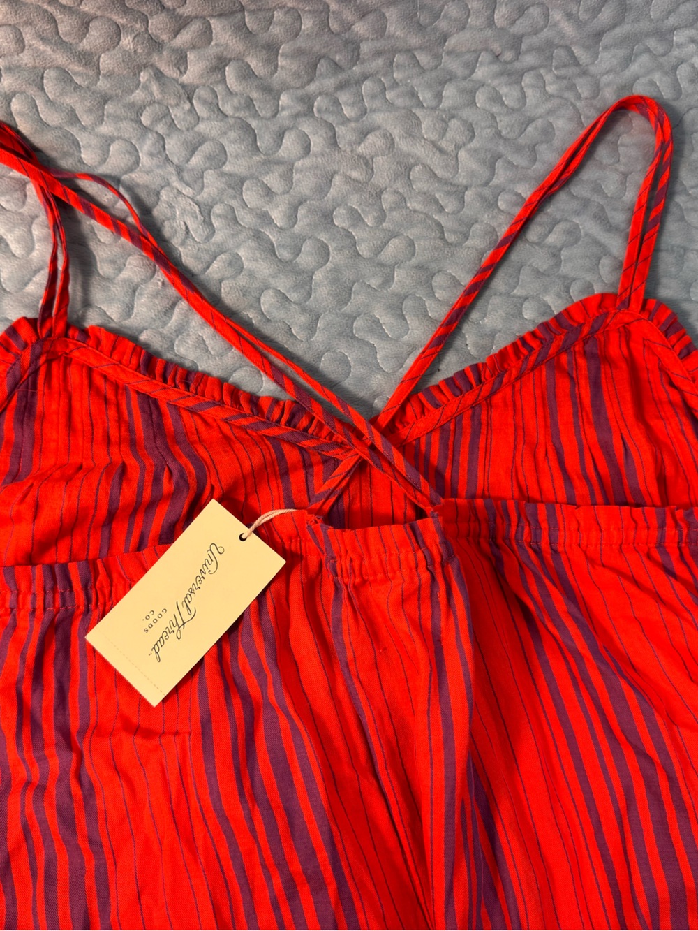 Red Striped Spaghetti Strap Sundress XXL - Picture 4 of 6